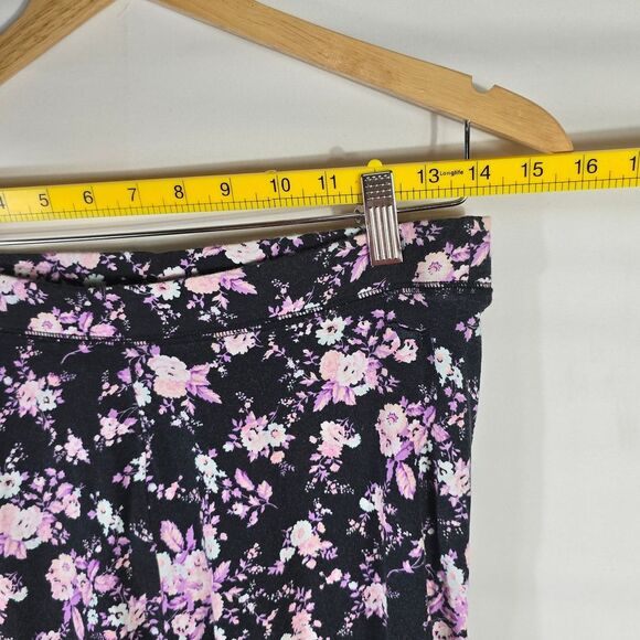 Victoria's Secret Floral Leggings Black & Pink Size Med - Picture 8 of 9